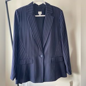 NWT a new day Navy Pinstripe Blazer - Size L
